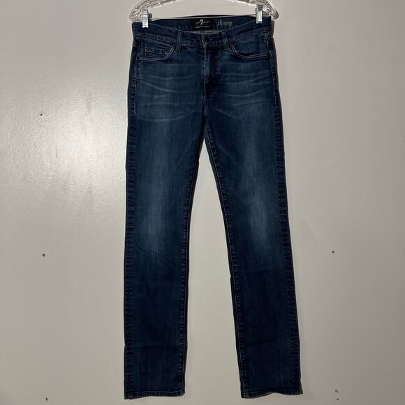 7 For All Man Kind Luxe Performance Slimmy Slim Denim Jeans Mens 30 X 32 - Picture 1 of 7
